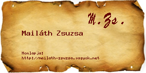 Mailáth Zsuzsa névjegykártya